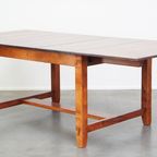 Prachtige Design Set Van 6 Eetkamerstoelen En Uitschuifbare Eetkamertafel Van Schuitema thumbnail 11