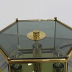 Vintage Lamp Brumberg - Messing, Rookglas Jaren '70 | 01190 thumbnail 2
