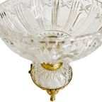 Vintage Rococo Kristal Messing Hollywood Regency Bonbonschaal thumbnail 6