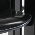 Dialogo Zwarte Leren Eetkamerstoelen Van Afra En Tobia Scarpa Voor B&B Italia, 1974, Set Van 4 thumbnail 2