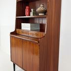 Scandinavisch Vintage Teak Fineren Secretaire thumbnail 2