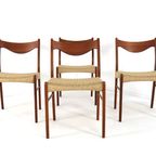 Set 4 Glyngore Arne Wahl Iversen Gs61 Stoelen Vintage Deens 'naerem' thumbnail 16