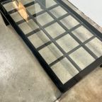 Vintage Zwarte Hoogglans Salontafel Met Glazen Blad, Japanse Stijl, 1980’s thumbnail 5