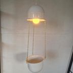 Vintage Woja Design Lamp Met Bloempot. thumbnail 2