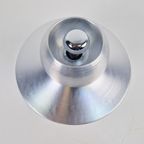 Vintage Disc Plafondlamp Aluminium Mid Century Zilver ‘70 thumbnail 10