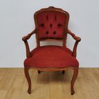 Brocante Vintage Franse Louis Xv Stoeltje, Fauteuil 103 thumbnail 12