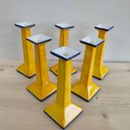 Kaarsenstandaard Kandelaar Geel Blauw Geglazuurd Portugees thumbnail 5