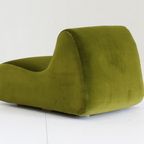 Vintage Groen Velours Fauteuil Italië , 1970S thumbnail 3