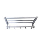 Aluminium Wand Kapstok – Jaren 70 - (mb43) thumbnail 4