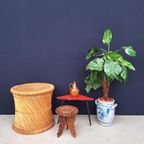 Rotan Mand, Plantentafeltje, Krukje, Vintage Bamboe Basket thumbnail 9