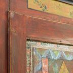 Antieke Beschilderde Bruidskast 1856 thumbnail 4