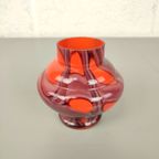 Vintage Rood Glazen Kralik Vaasje thumbnail 7