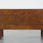 Charmante Antieke Eikenhouten Hangoor Eettafel Uit Eind 19e Eeuw thumbnail 7