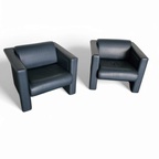 Pair / Trix And Robert Haussmann / Leather Chairs By Knoll thumbnail 18