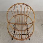 Set Van 2 Rotan, Bamboe Kinder Stoelen Rohe Noordwolde, Jaren 50 thumbnail 12