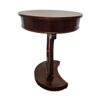 Klassieke Stijl Bijzettafel Met Lade Op Harp Voet, Jaren 70 thumbnail 3
