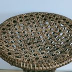 Rotan Diabolo Bijzet Plantentafel Vintage Jaren 60-70 thumbnail 7