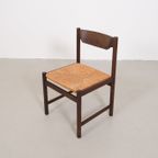 Mid-century Wengé Eetkamerstoelen Met Rotan Zitting - Set Van 4 thumbnail 12