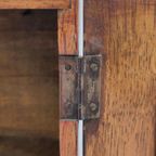 Vintage Houten Art Deco Kastje Medicijnkastje Hout thumbnail 14
