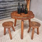 Vintage Brutalist Set Tafel En 2 Krukjes 60S thumbnail 2