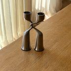 Set Of 2 Stainless Steel Menu Candle Holders thumbnail 3