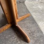 Vintage Round Pine Wood Table 70'S. thumbnail 9