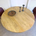 Prachtige Grote Ronde Mango Eettafel 140 Cm thumbnail 3