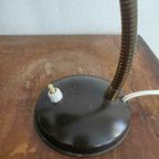 Vintage Bureau Lamp Lijkt Op Hala Bruin Goud. thumbnail 3