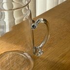 Vintage Handmade Glass Jug With Swirl Handle thumbnail 5