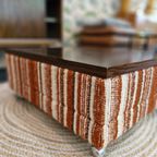 Verrijdbare Vintage Salontafel Palissander Chroom Wieltjes thumbnail 5