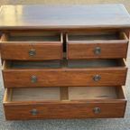 Engelse Art Deco Kaptafel Hout Met Spiegel Engels thumbnail 15