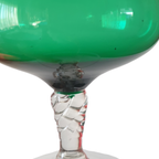 2 Delige Vintage Empoli Glas Set Vaasje En Groot (wijn)glas thumbnail 6
