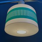 White And Green Plastic Pendant Lamp 1970S thumbnail 6