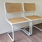 2 Witte Cesca Stoelen Marcel Breuer thumbnail 7