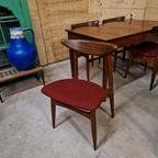 * Set Van 4 Vintage Stoelen Deense Stoelen thumbnail 3