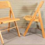 Set Van 2 Vintage Houten Klapstoelen, Ikea thumbnail 8