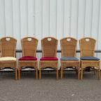 Vintage Wicker Chairs, Set Of 5 thumbnail 7
