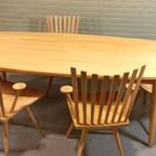 Vintage Deens Design Eettafel Met 5 'Mikado' Stoelen, Kvist thumbnail 7