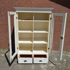 Oud Grenen Kledingkast Wit Geschilderd thumbnail 8