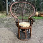 Unieke Bohemian Emmanuele Pauwenstoel - Peacock Chair thumbnail 3