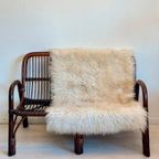 Vintage Rotan Bankje Fauteuil Set Jaren 70 thumbnail 11