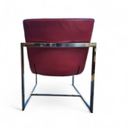 2 X Oscar Lounge Chair / Martin Haksteen / Harvink / Red Leather / Very Good Condition / 1980s thumbnail 6