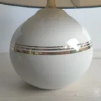 Keramische Lamp Met Kap Nederlands Jaren 80 Wit Met Gouden Randjes thumbnail 3