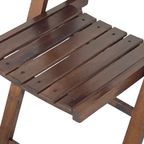 Aldo Jacober - Folding Chair Model ‘Trieste’ - Bazzani Italy - Dark Brown (Wood Grain) - Multiple thumbnail 8