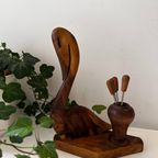 Houten Zwaan Met Cocktailprikkers thumbnail 5