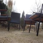 Set Van 6 Industriele Midcentury Armstoelen/ Vergaderstoelen thumbnail 6