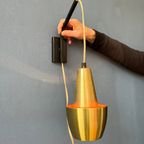 Oranje Lichte Deense Mid Century Space Age 'Rod' Wandlamp thumbnail 5