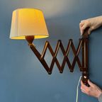 Teak Wood Deense Stijl Schaarlamp thumbnail 3