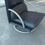 Vintage Rolf Benz Leren Swivel Fauteuil, Torino Bmp thumbnail 18