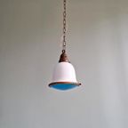 Bauhaus-hanglamp In Opaline En Blauw Gesatineerd Glas, 1920 thumbnail 17